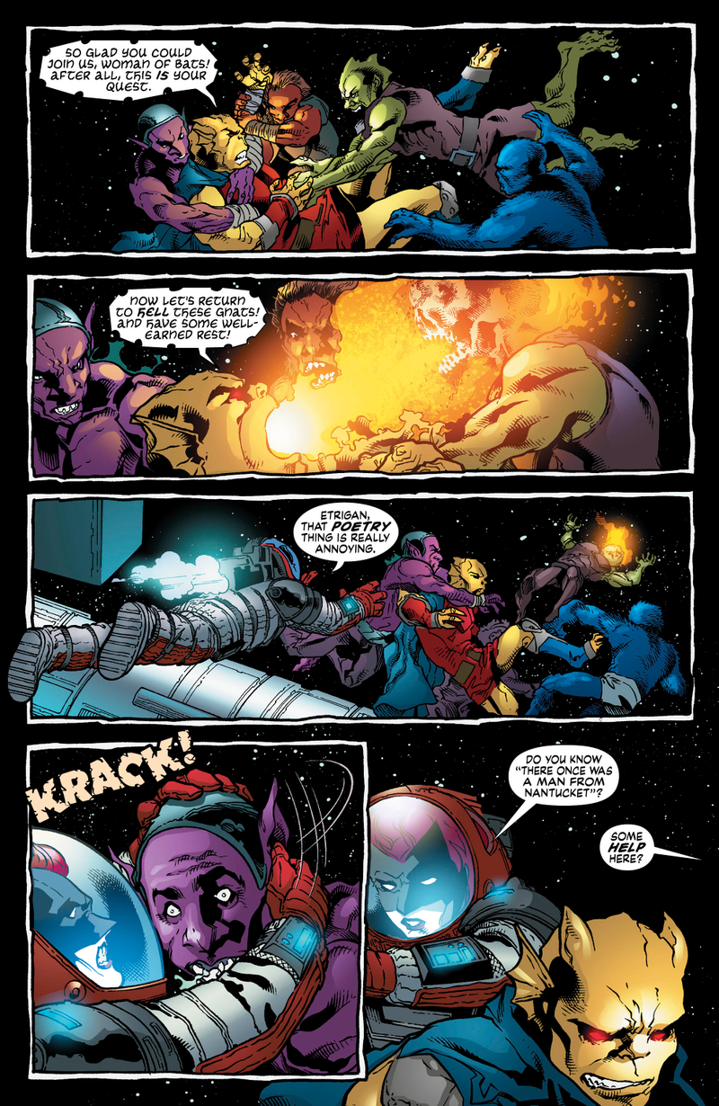 Illustration for article titled Exclusive preview: Kate Kane goes to space with a new team in Batwoman #35